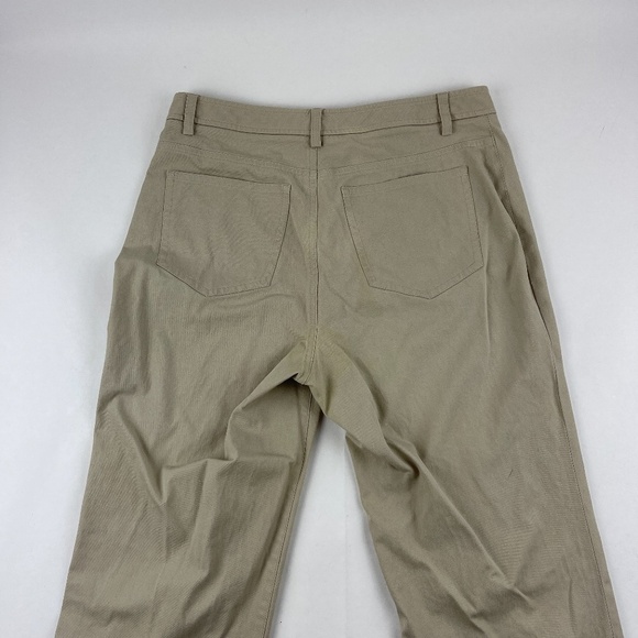 Banana Republic Stretch Pants Womens 8 Khaki Flat Front - Picture 9 of 11